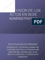 La Revisión de Los Actos en Sede Administrativa