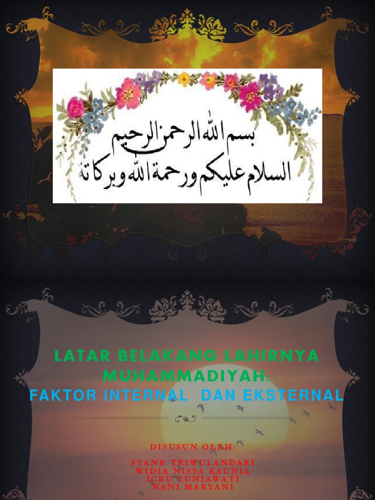 Latar Belakang Berdirinya Muhammadiyah PDF