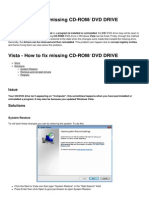 Vista - How To Fix Missing CD-ROM/ DVD DRIVE: Issue