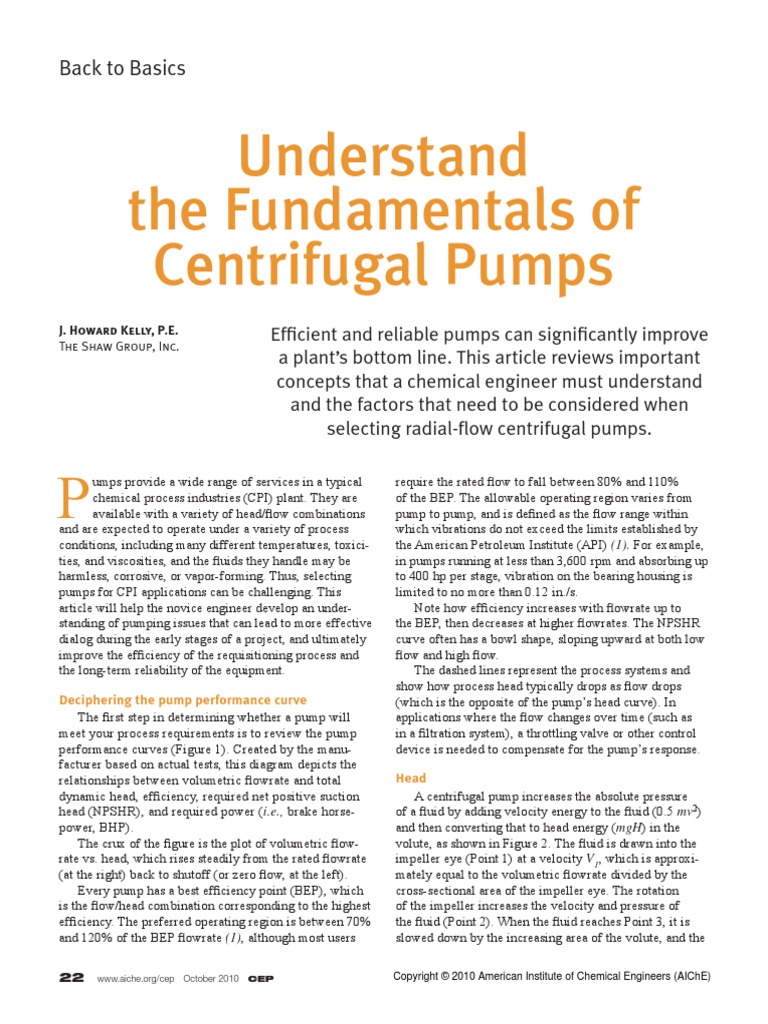 Understanding Centrifugal Pump | PDF | Pump | Flow Measurement