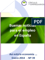 Buenas Noticias Para El Empleo en España-Así Está La Economía Enero 2014-Círculo de Empresarios
