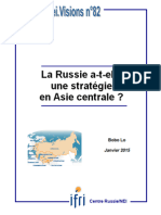 La Russie a-t-elle une stratégie en Asie centrale? 