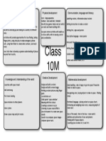 Class 10M: Personal, Social and Emotional Development Physical Development Communication, Language and Literacy