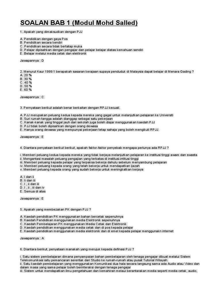JUJ103 - Contoh soalan