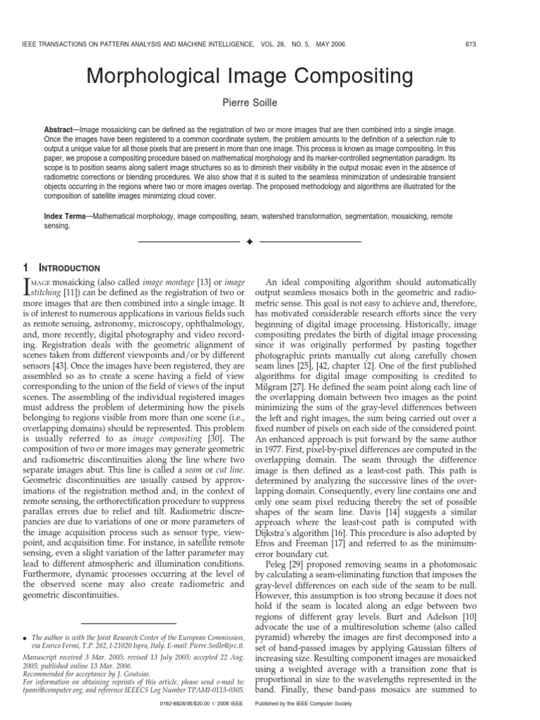 Morphological Image Compositing | PDF | Image Segmentation | Data ...