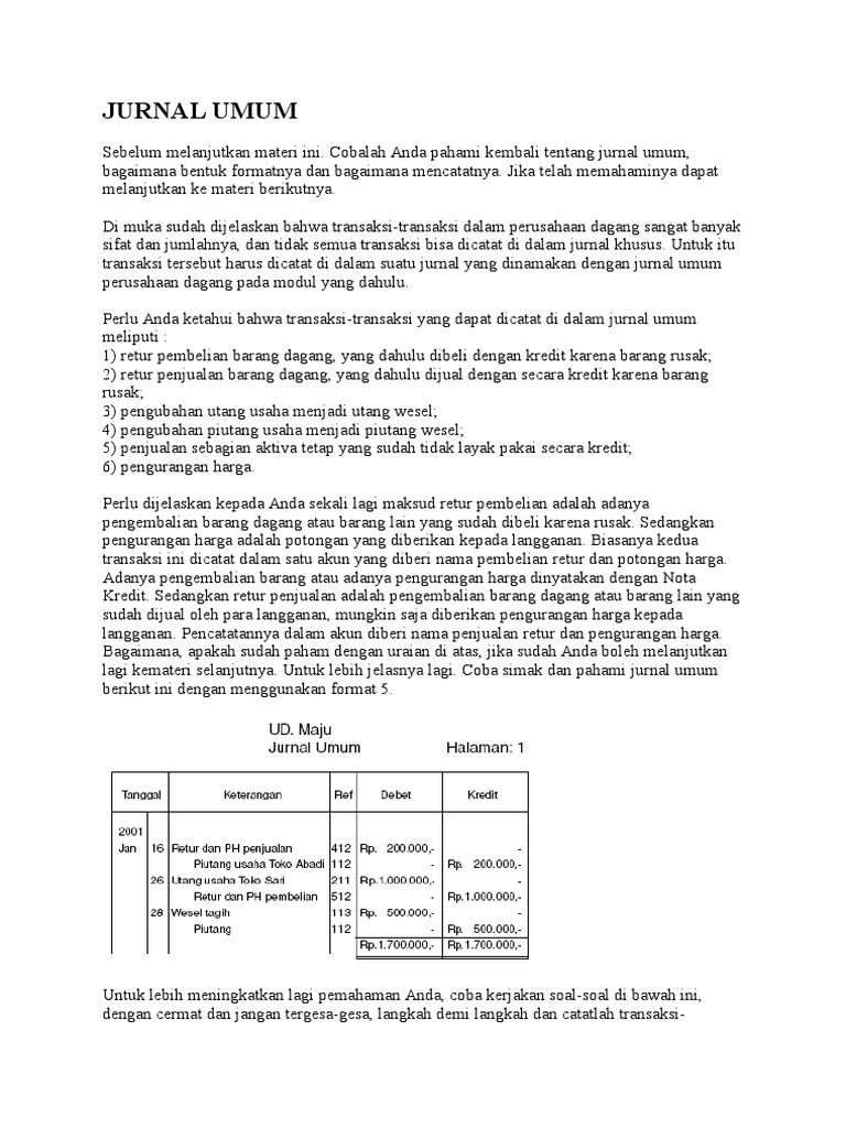 Materi Jurnal Umum