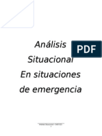 Análisis Situacional Relacionado Con Personas y Sus Familias en Condición de Emergencia