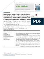 Evaluation of Efficacy of Arthrocentesis