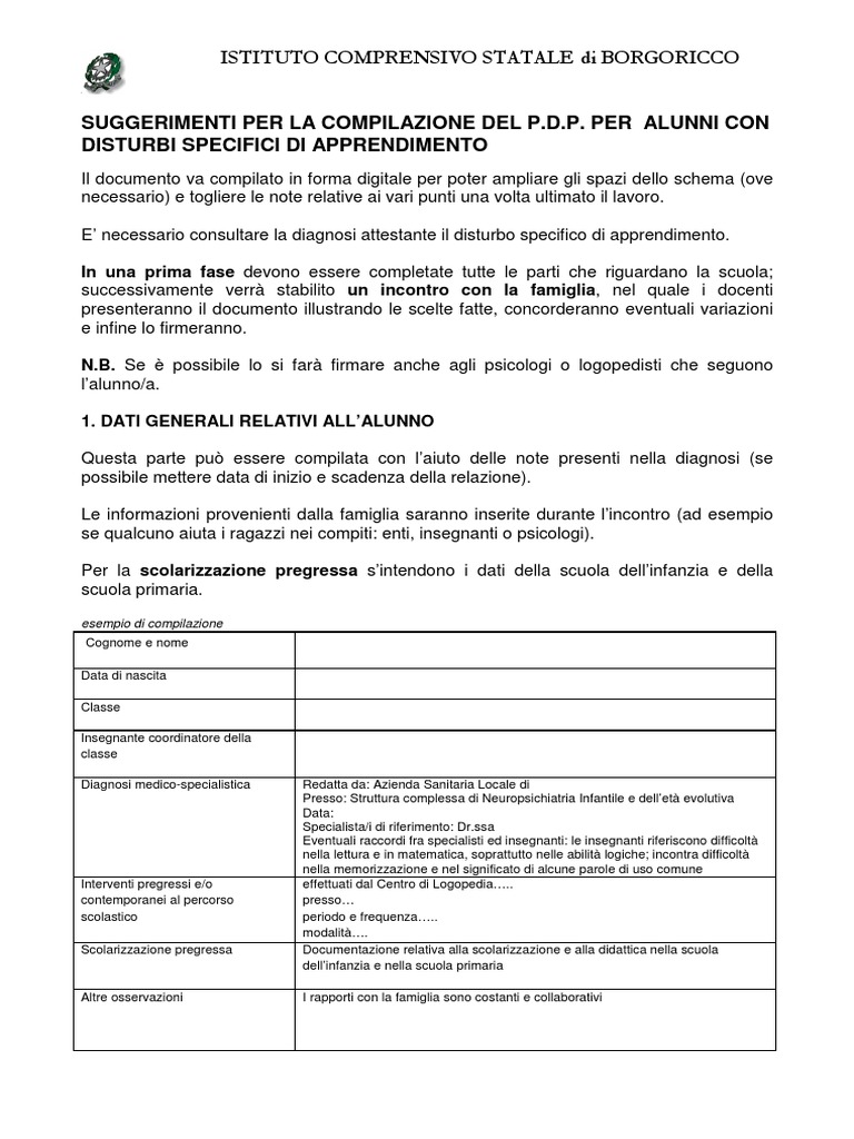 Pdp Per Bes Non Certificati Esempio