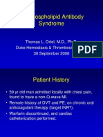 Antiphospholipid Antibody Syndrome