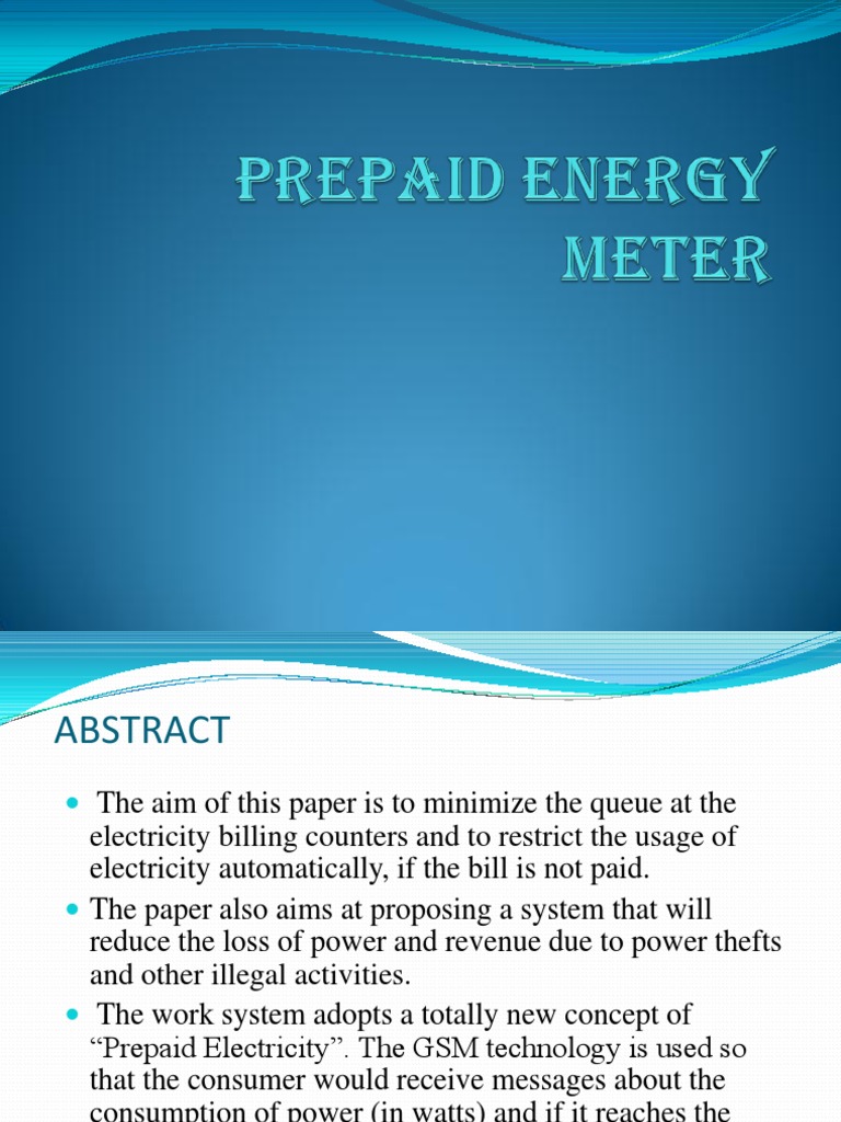 Pripaid Energy Meter PPT 2 PDF Microcontroller Embedded System