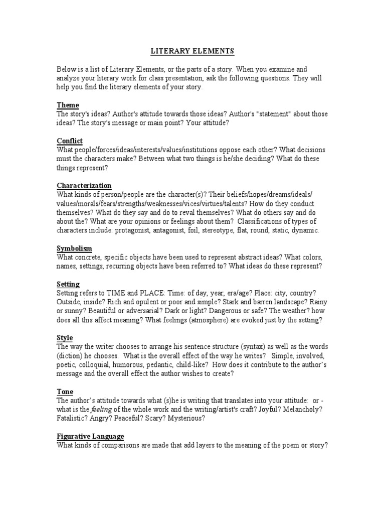 Litelements Pdf Narration Poetry