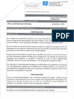 Proposición Solicitando Medidas de Seguridad en El Cruce Del Carril Bici Con El Pº de La Alameda de Osuna