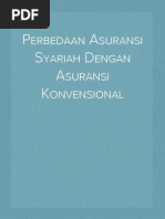 Perbedaan Asuransi Syariah Dengan Asuransi Konvensional