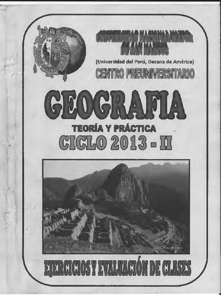 Geografia Boletin Pre San Marcos (Amor a Sofia)