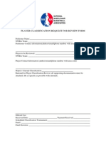 Classification Review Request Form