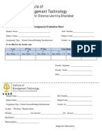 Assignment Evaluation Form