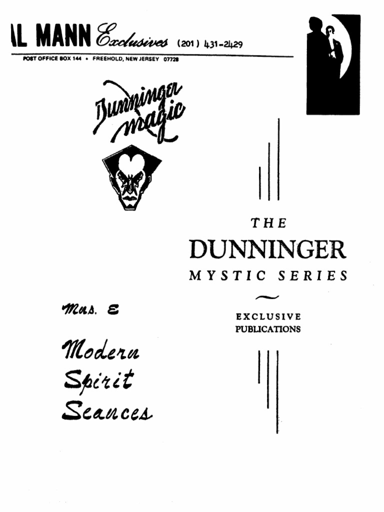 Al Mann - Dunninger Mystic Series - Modern Spirit Seances | PDF ...