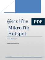 MikroTik Hotspot Manual, User Manager