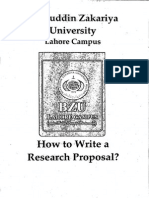 How To Write Research Proposal