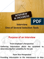 Interview One of Several Selection Tools