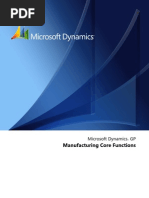 Dynamics GP MFG Core Functions