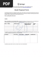 Book Proposal Form: Full or Working Title of The Book