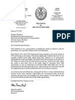 CM Rosenthal Letter to Manhattan DOT Commissioner Margaret Forgione re