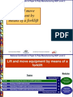 Lift and Move Equipment by Means of A Forklift: Commissioned by PAMSA and German Technical Co-Operation