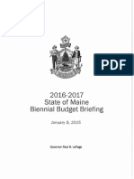 FY 2016/2017 State of Maine Biennial Budget Briefing