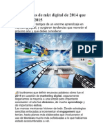 9 Tendencias de Mkt Digital de 2014 Que Sacudirán 2015