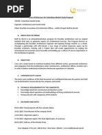 Term of Reference For Colombian Market Study Proposal