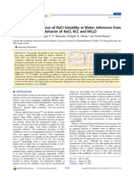 Temperature Invariance of Nacl Solubility in Water: Inferences From Salt Water Cluster Behavior of Nacl, KCL, and NH CL