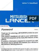 Mitsubishi Lancer Owners Handbook