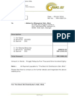 Invoice: To: Nitkertz (Malaysia) Sdn. BHD