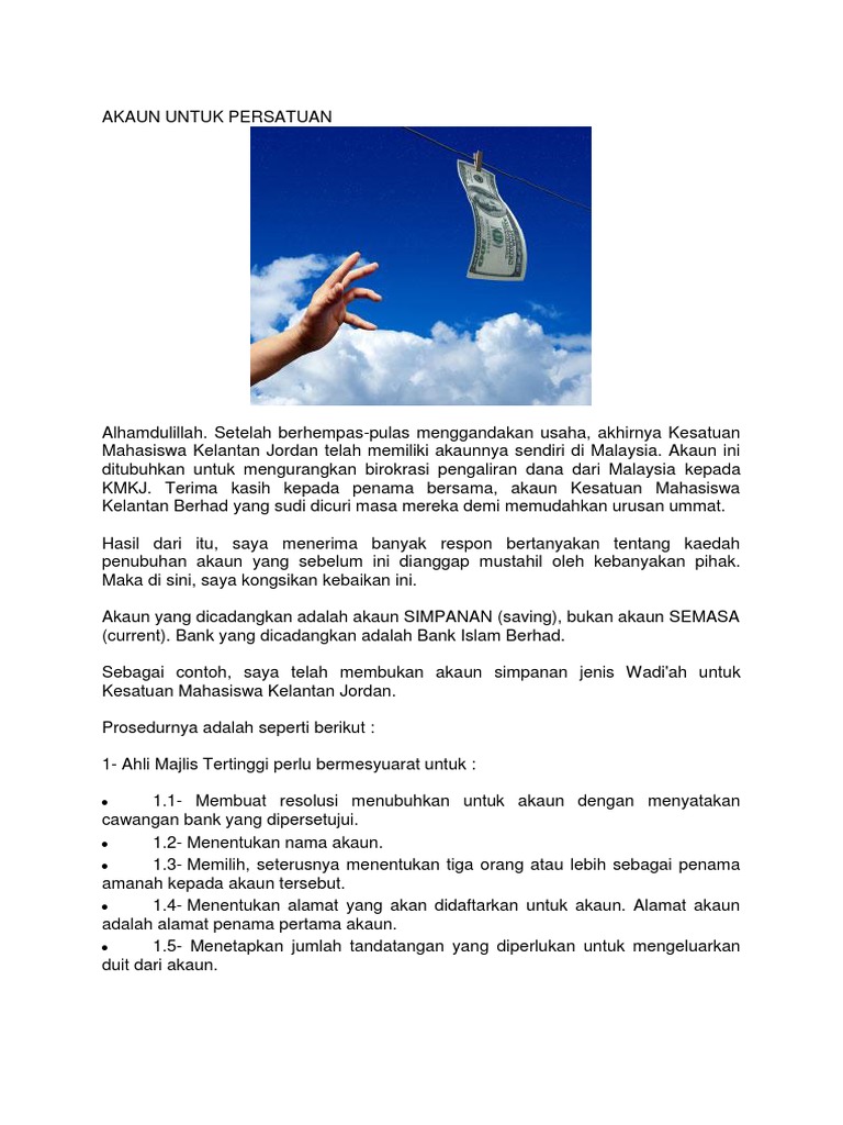 Akaun Untuk Persatuan Pdf