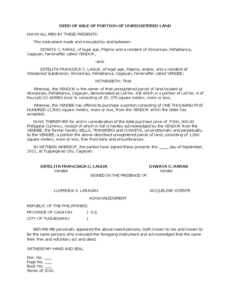 deed of assignment of property