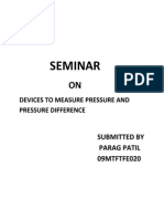 Seminar: Devices To Measure Pressure and Pressure Difference