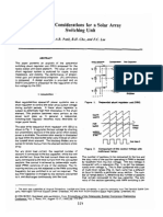 Design Consideration for a Solar Array Switching Unit