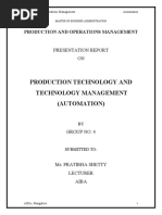 Production Technology and Technology Management (Automation)