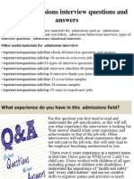 Top 10 Admissions Interview Questions and Answers