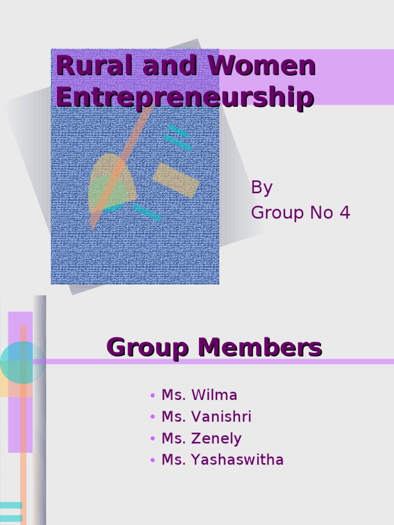 Rural Entrepreneurship and Women Empowerment | PDF | Entrepreneurship ...