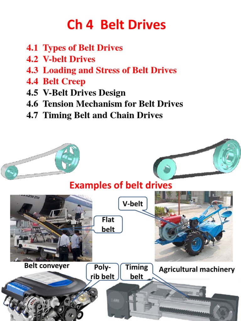 Ch4 Belt Drives1 Belt (Mechanical) Transmission (Mechanics)
