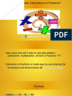 How to do Arithmetic Calculation of Fractions