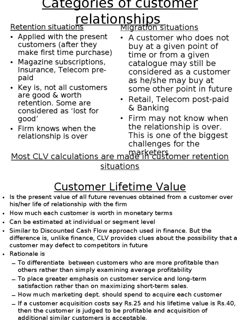 Understanding Customer Lifetime Value | PDF | Business Economics ...