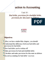 Bad Debts, Provision For Doubtful Debts, L10