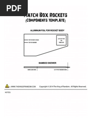 Matchbox Rocket Template