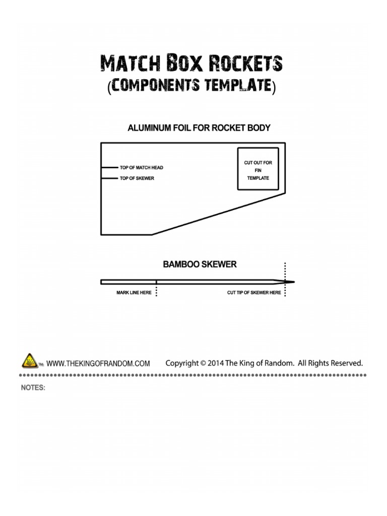 Matchbox Rocket Template | PDF
