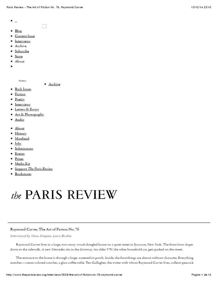 Paris Review - The Art of Fiction No. 146