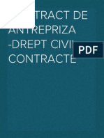 Contract de Antrepriza - Drept Civil. Contracte